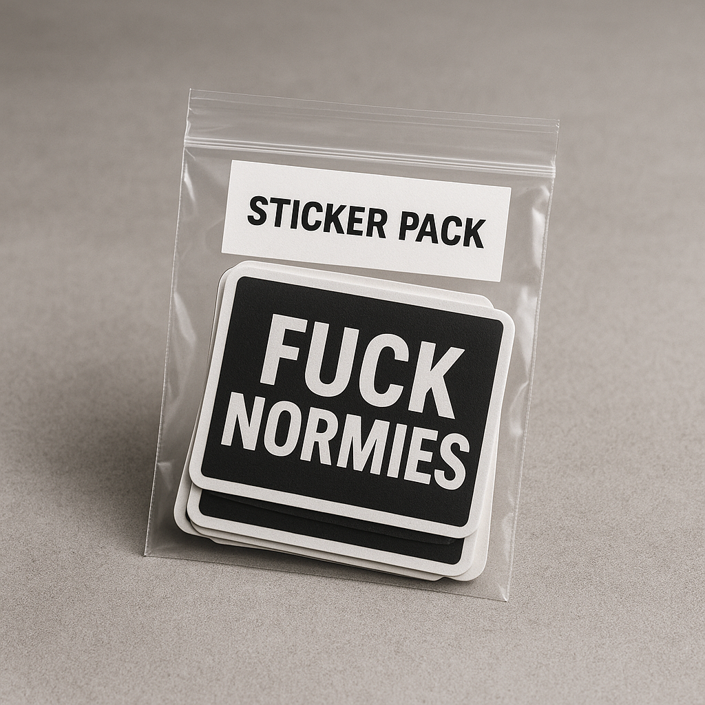 Neon Pink Logo Stickers (10‑pack)